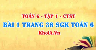 Bài 1 trang 38 SGK Toán 6 Tập 1 Chân trời sáng tạo